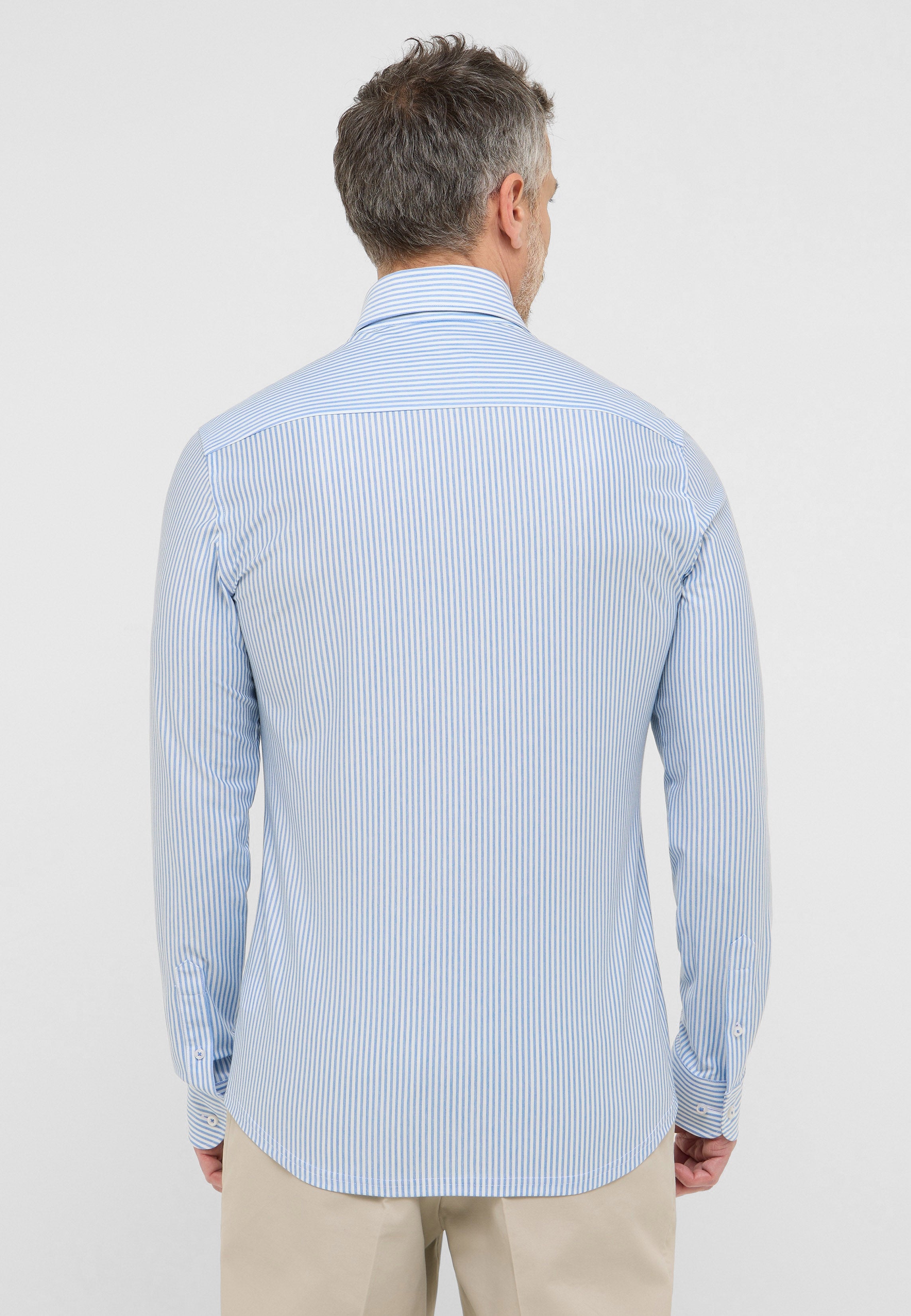 ETERNA 1863 Slim Fit Langarm Hemd - Skystripe Blue - 2123-14-YSV1 von Eterna
