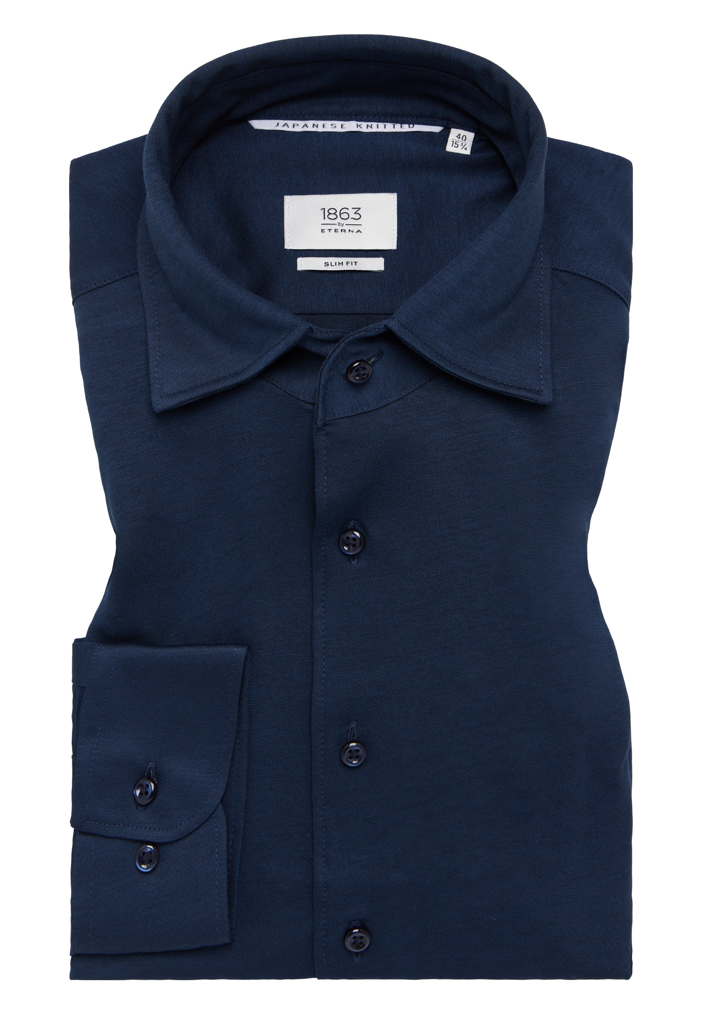 ETERNA 1863 SLIM FIT Langarm Hemd - Deep Marina Blue - 2269-19-YSV1