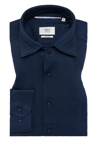 ETERNA 1863 SLIM FIT Langarm Hemd - Deep Marina Blue - 2269-19-YSV1