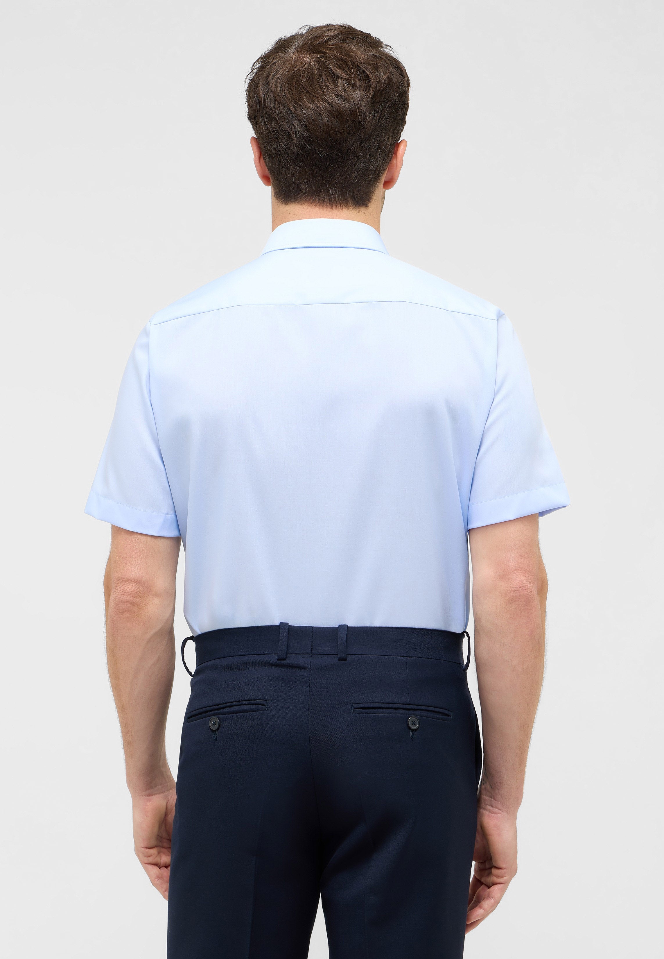 ETERNA SLIM FIT Kurzarm Hemd - Sky Popeline - 1304-10-G140 von Eterna