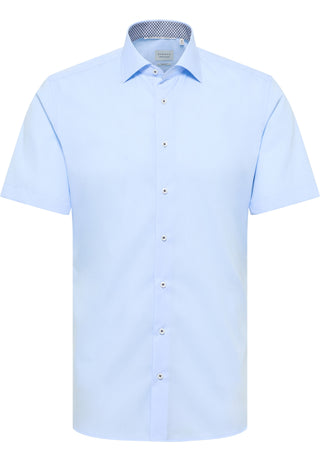 ETERNA SLIM FIT Kurzarm Hemd - Sky Popeline - 1304-10-G140