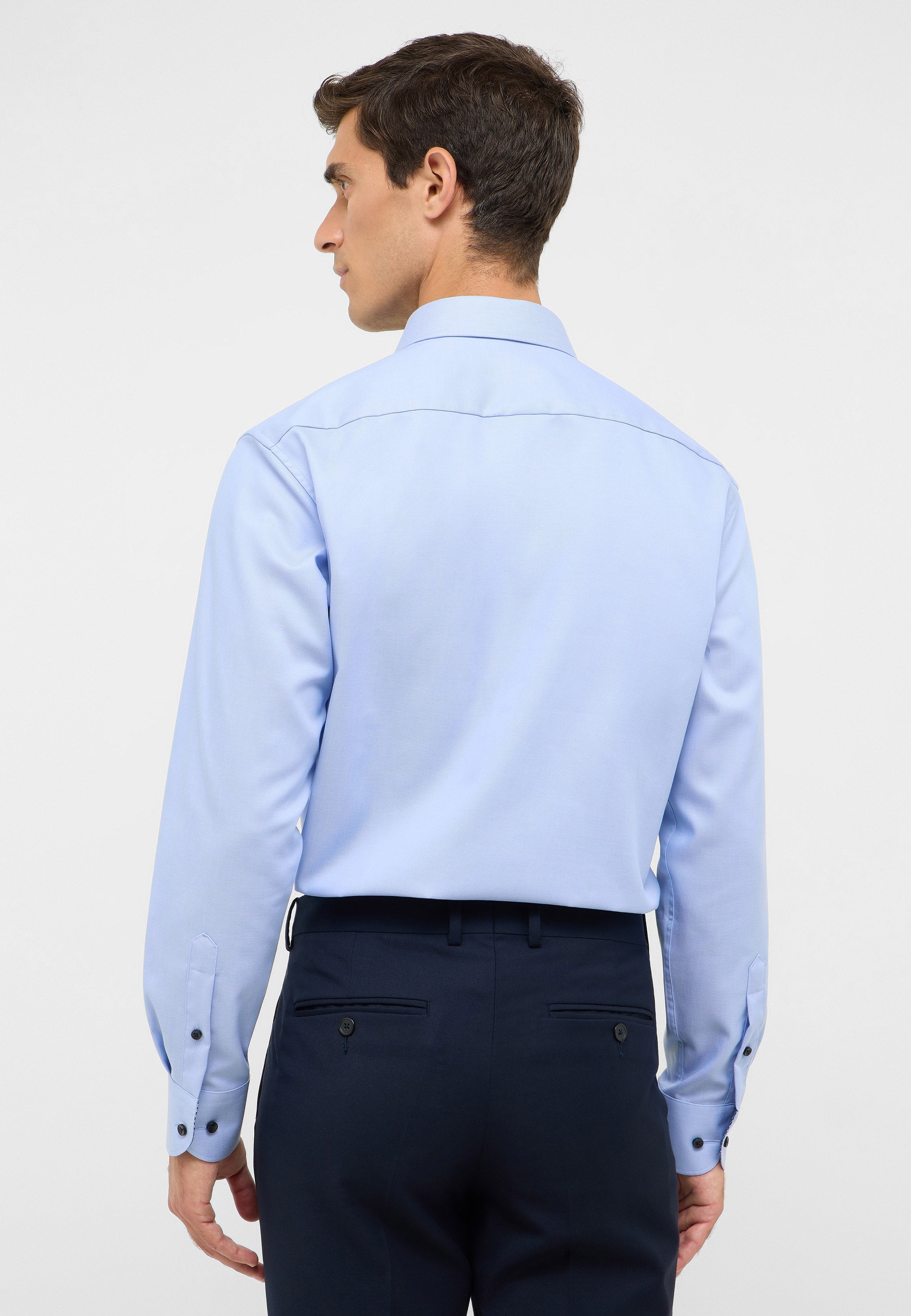 ETERNA MODERN FIT Langarm Hemd - Sky Harbor Blue - 1007-11-X141 von Eterna