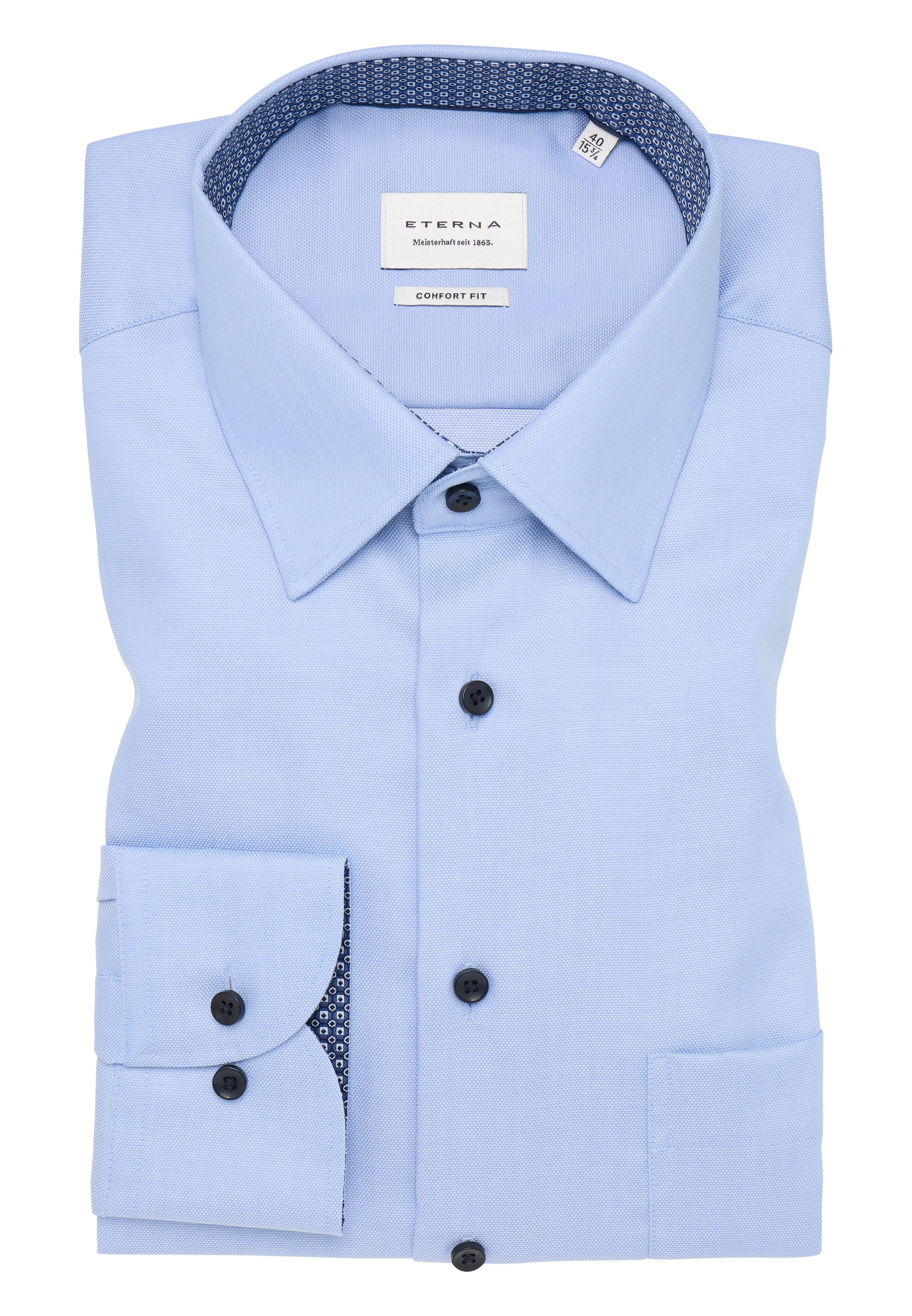 ETERNA COMFORT FIT Langarm Hemd - Misty Sky Blue - 1007-11-E141