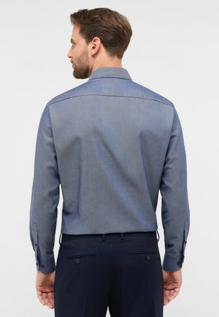 ETERNA COMFORT FIT Langarm Hemd - Stone Washed Navy - 1007-17-E141