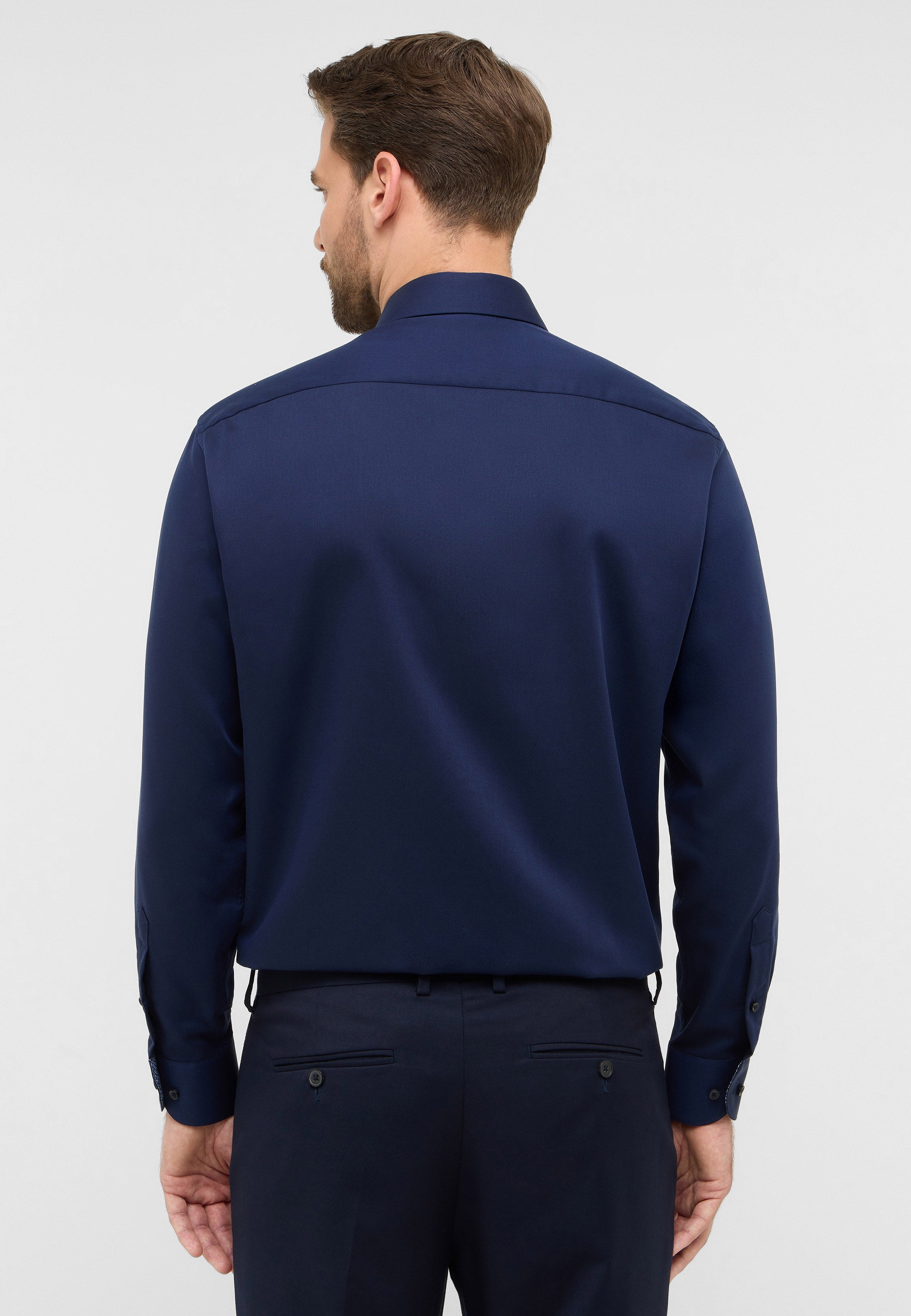 ETERNA COMFORT FIT Langarm Hemd - Midnight Sapphire Blue - 1007-19-E141 von Eterna