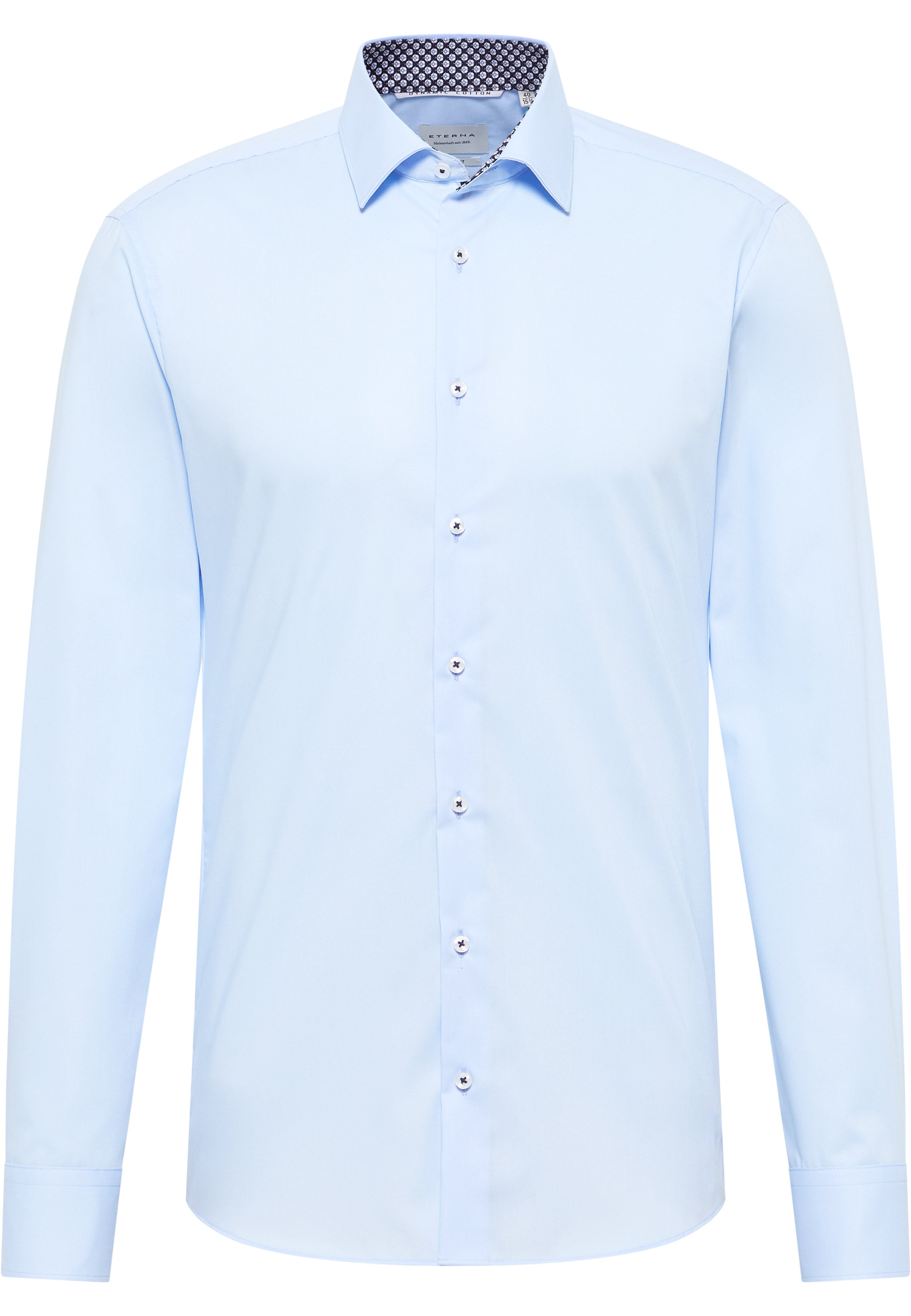 ETERNA Slim Fit Natural Stretch Langarm Hemd - Sky Harbor Blue - 1082-11-F141