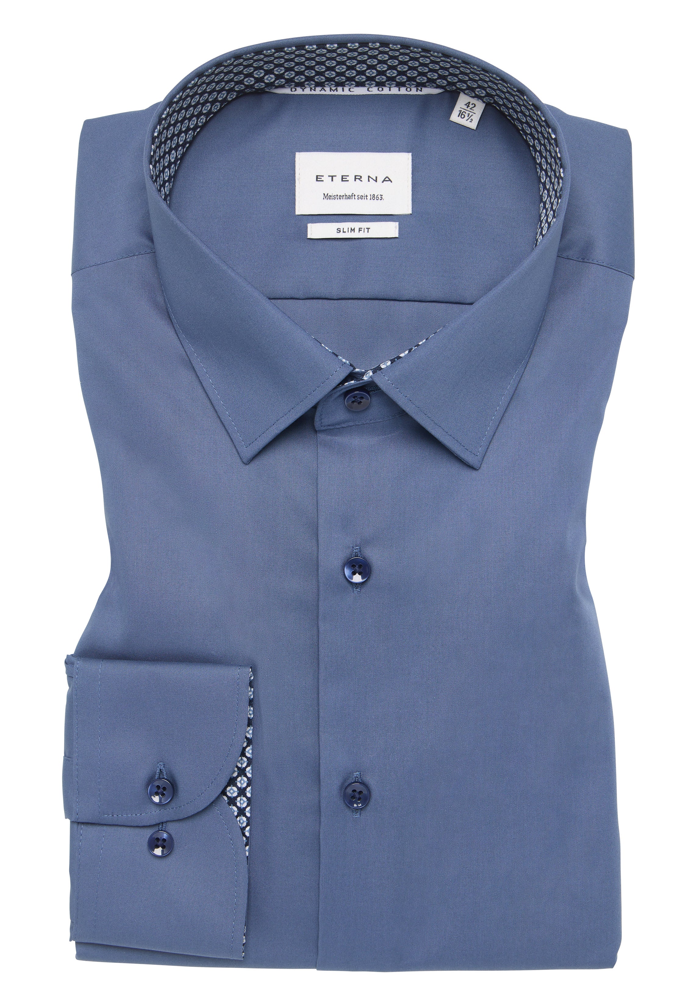 ETERNA SLIM FIT Hemd - Ocean Twilight Blue - 1082-17-F141