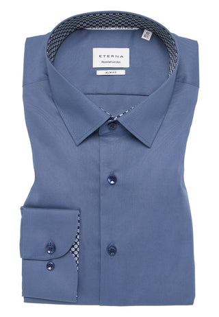 ETERNA SLIM FIT Hemd - Ocean Twilight Blue - 1082-17-F141