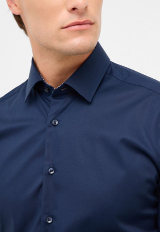 ETERNA Slim Fit Natural Stretch Langarm Hemd - Deep Navy Dusk - 1082-19-F141