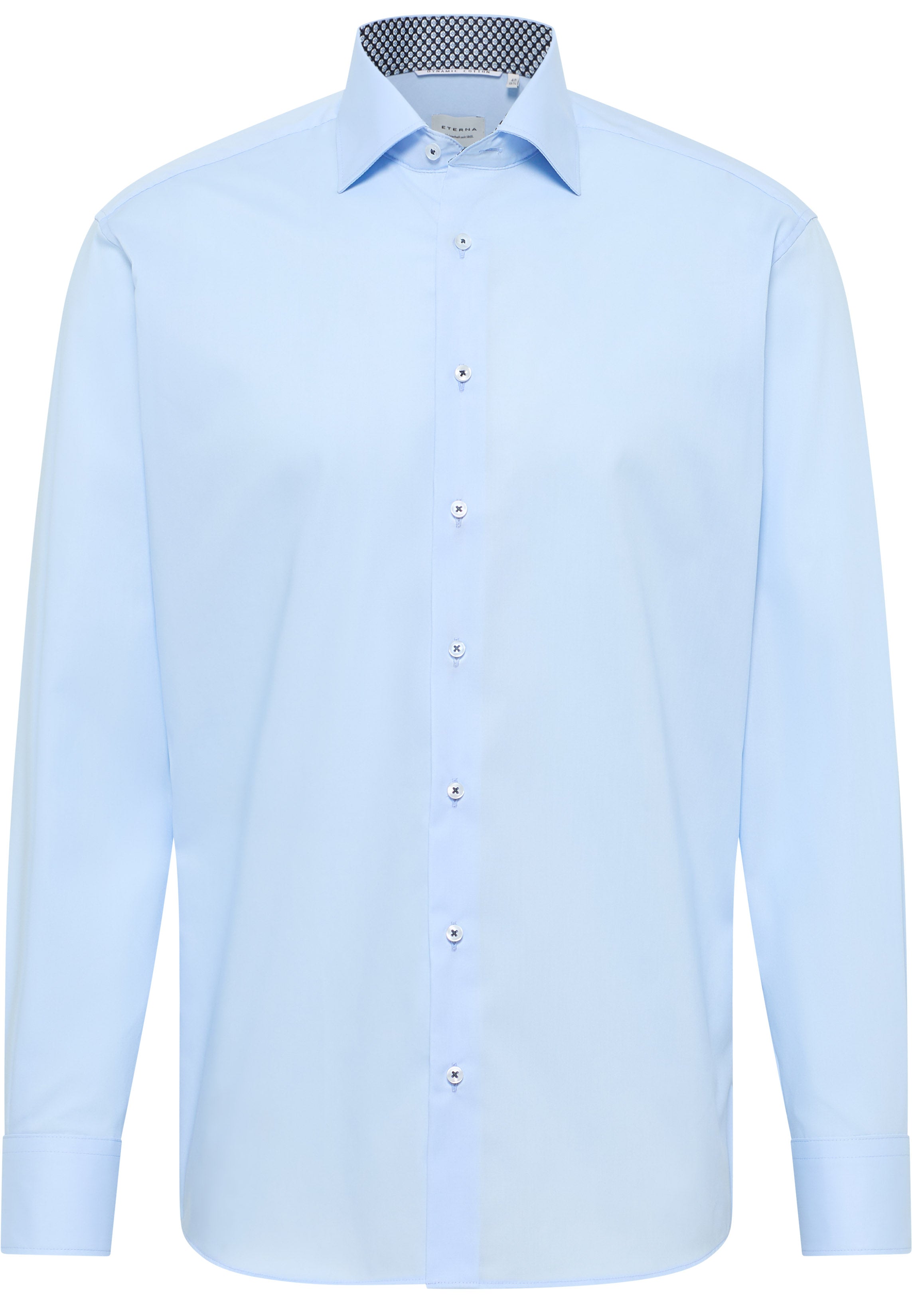 ETERNA MODERN FIT Natural Stretch Langarm Hemd - Misty Sky Blue - 1082-11-X14K