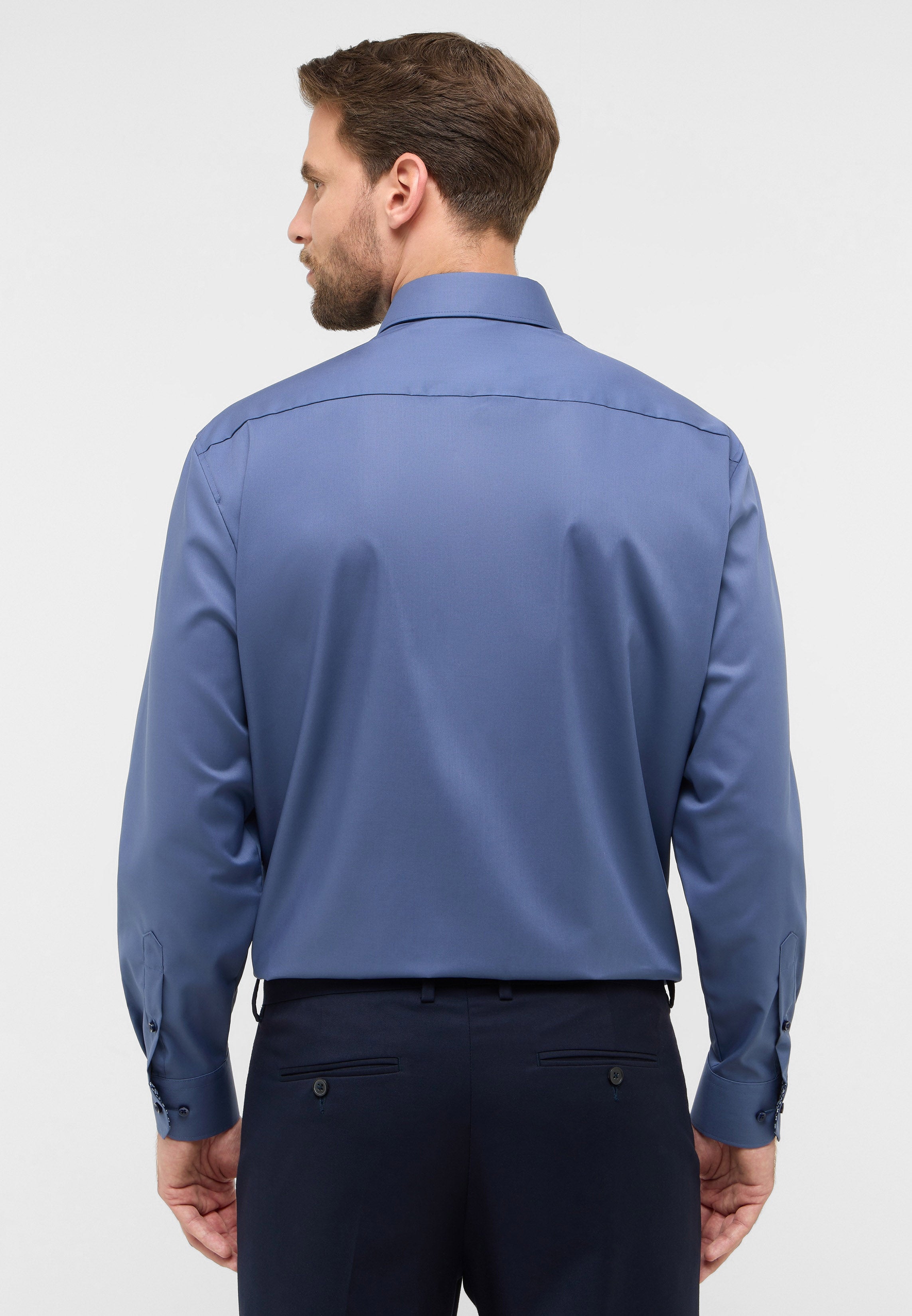 ETERNA COMFORT FIT Langarm Hemd - Ocean Mist Blue - 1082-17-E15K von Eterna