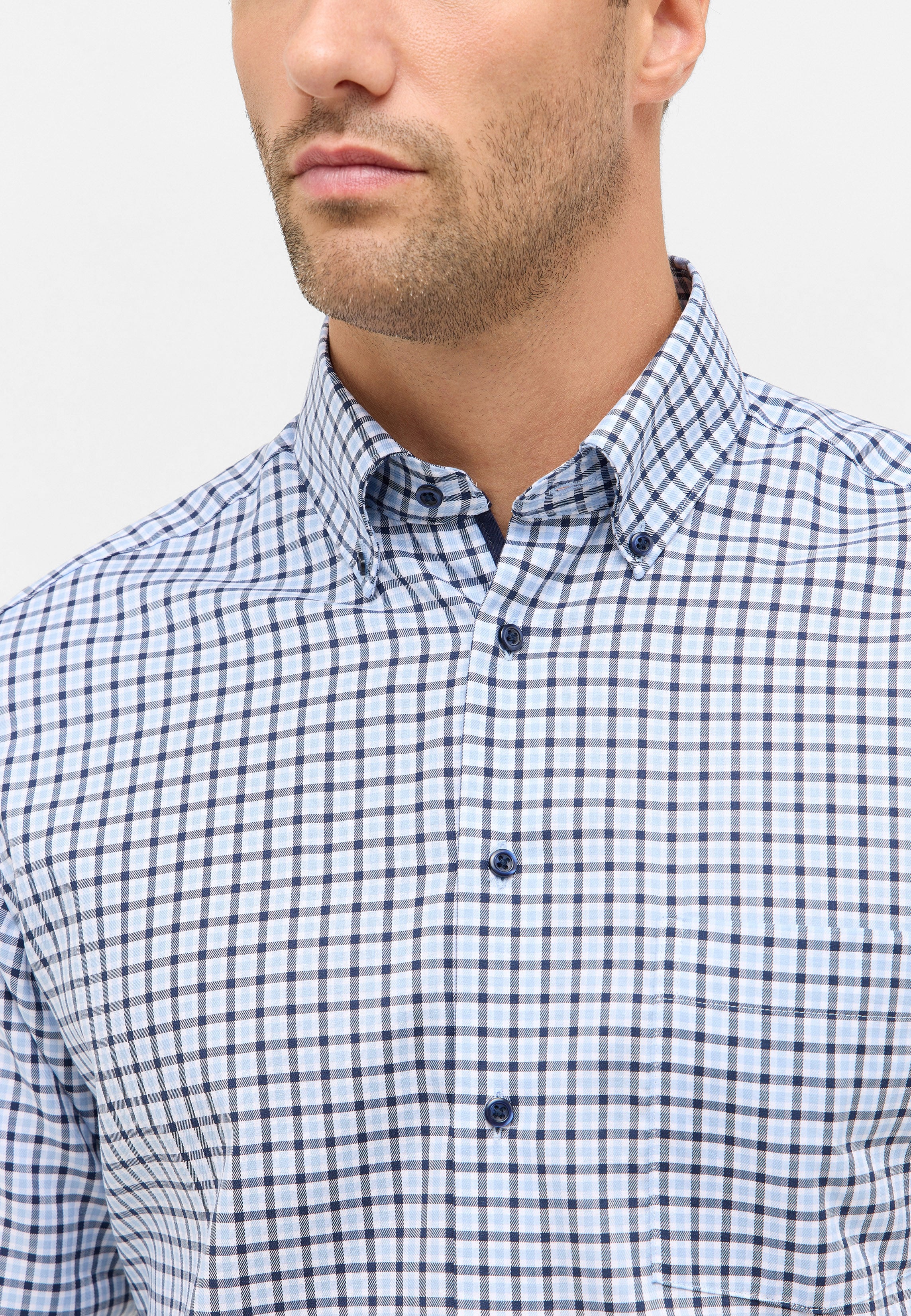ETERNA MODERN FIT Langarm Hemd - Sky Harbor Plaid - 1012-11-X114 von Eterna