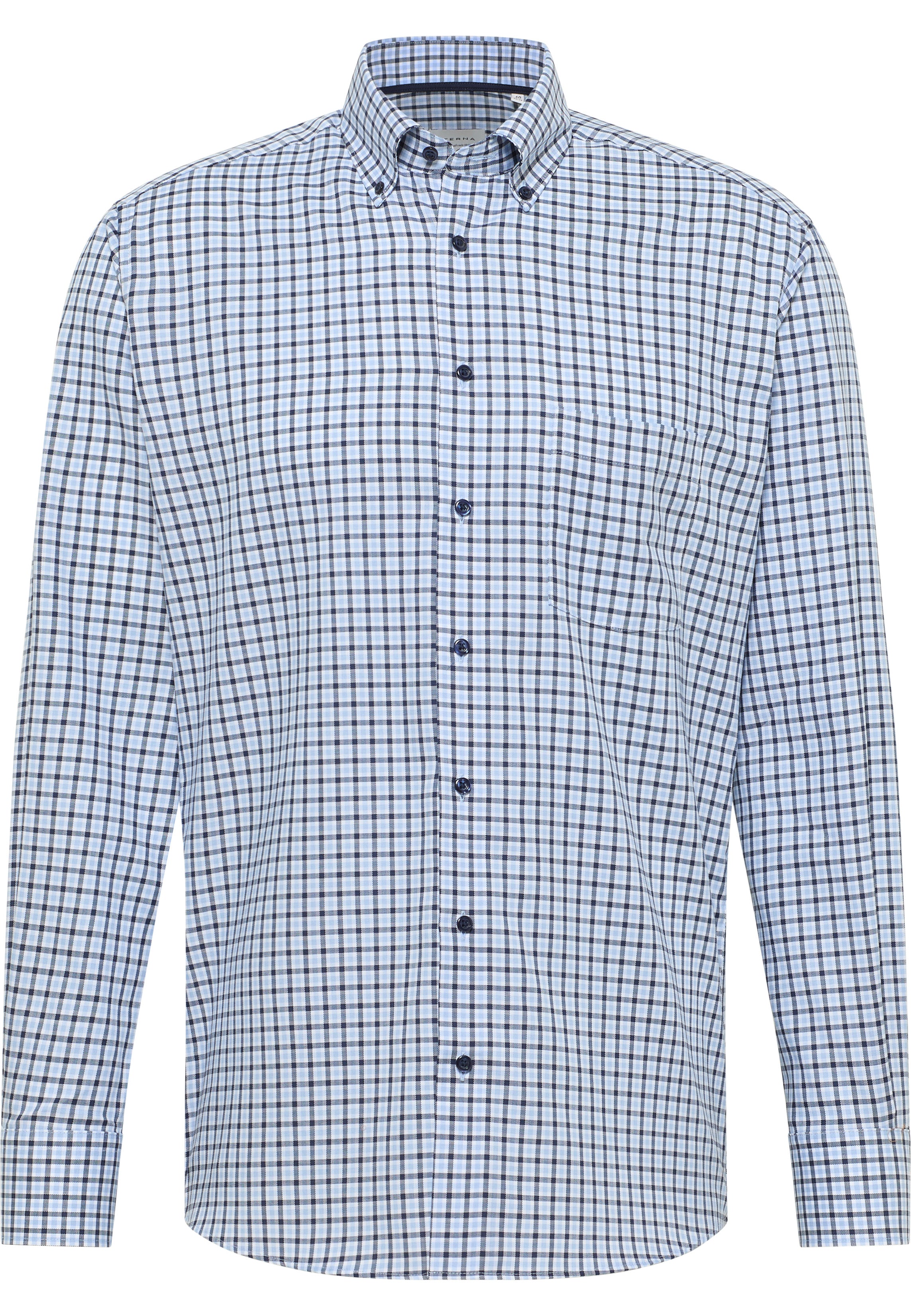 ETERNA MODERN FIT Langarm Hemd - Sky Harbor Plaid - 1012-11-X114