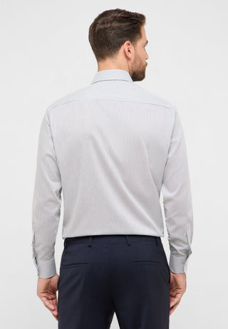 ETERNA COMFORT FIT Langarm Hemd - White Navy Pinstripe - 1291-19-E19K