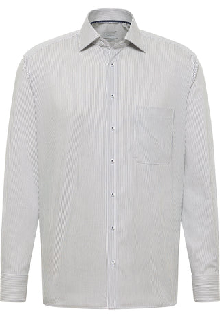 ETERNA COMFORT FIT Langarm Hemd - White Navy Pinstripe - 1291-19-E19K