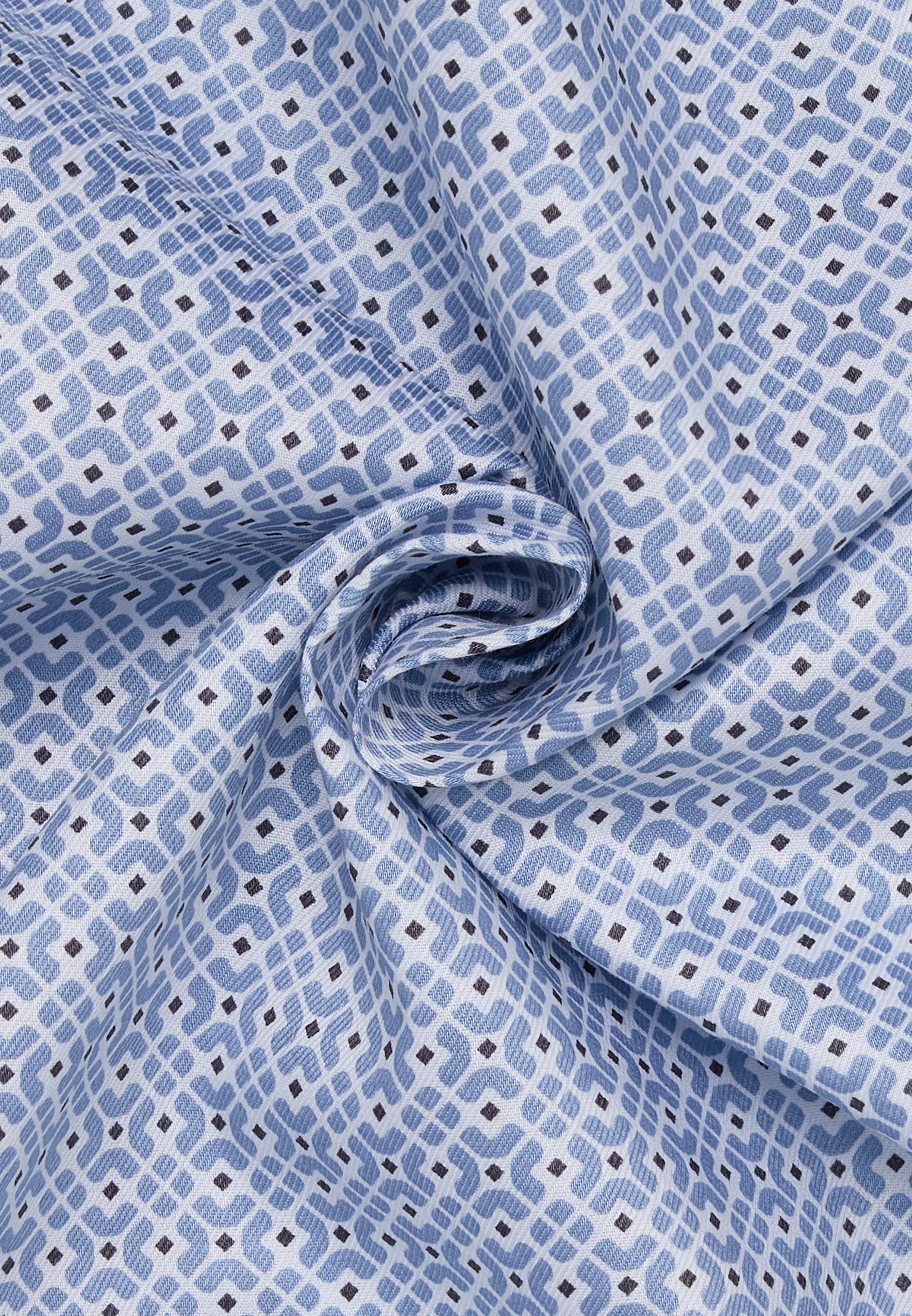 ETERNA COMFORT FIT Hemd - Sky Mosaic Blue - 1294-12-E181 von Eterna