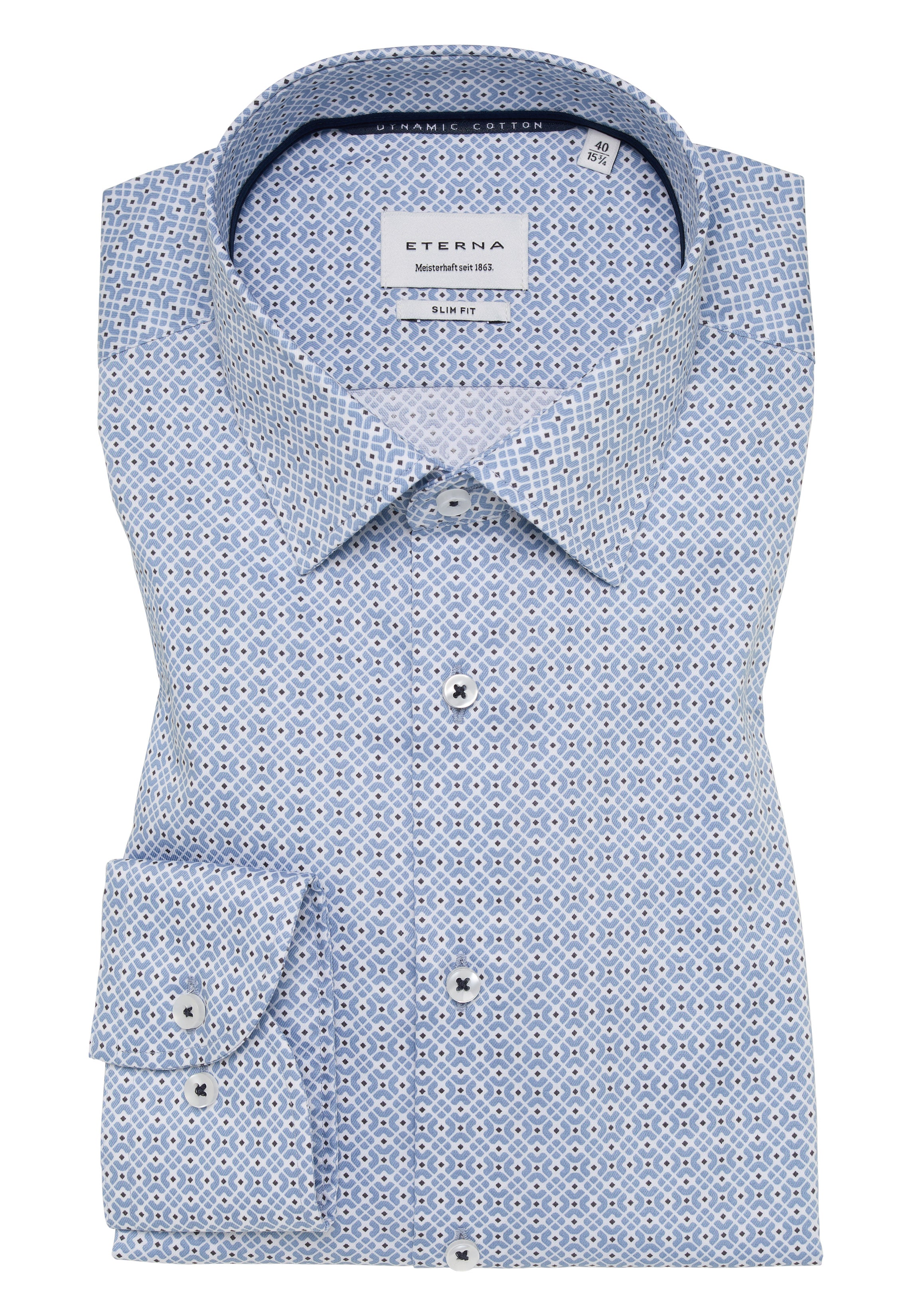 ETERNA SLIM FIT Langarm Hemd - Harbor Mist Blue - 1294-12-F171