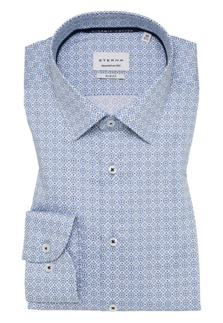 ETERNA SLIM FIT Langarm Hemd - Harbor Mist Blue - 1294-12-F171