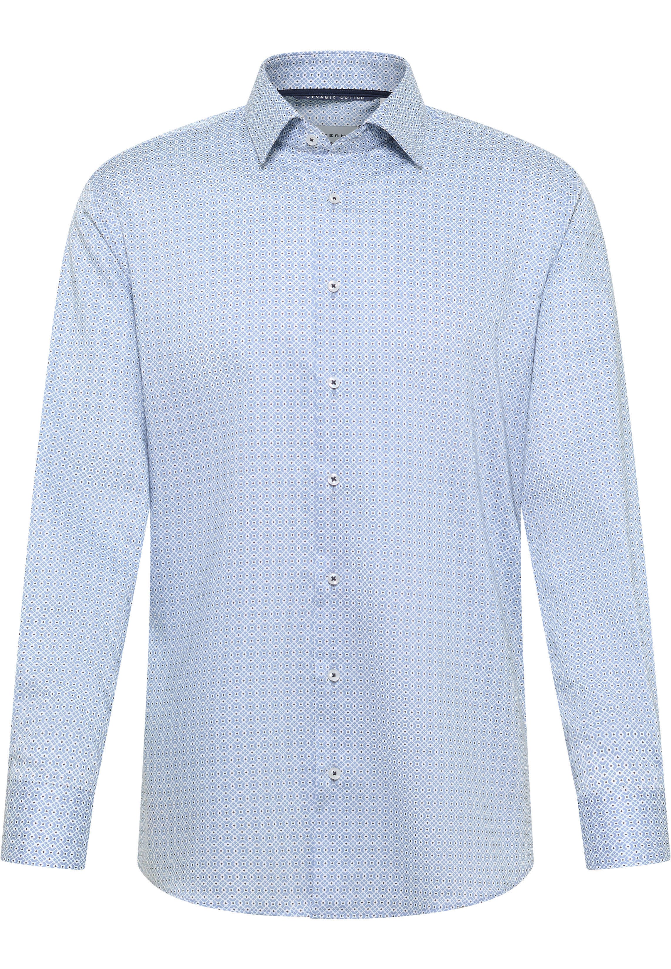 ETERNA MODERN FIT Langarm Hemd - Sky Dobby Sea - 1294-12-X171