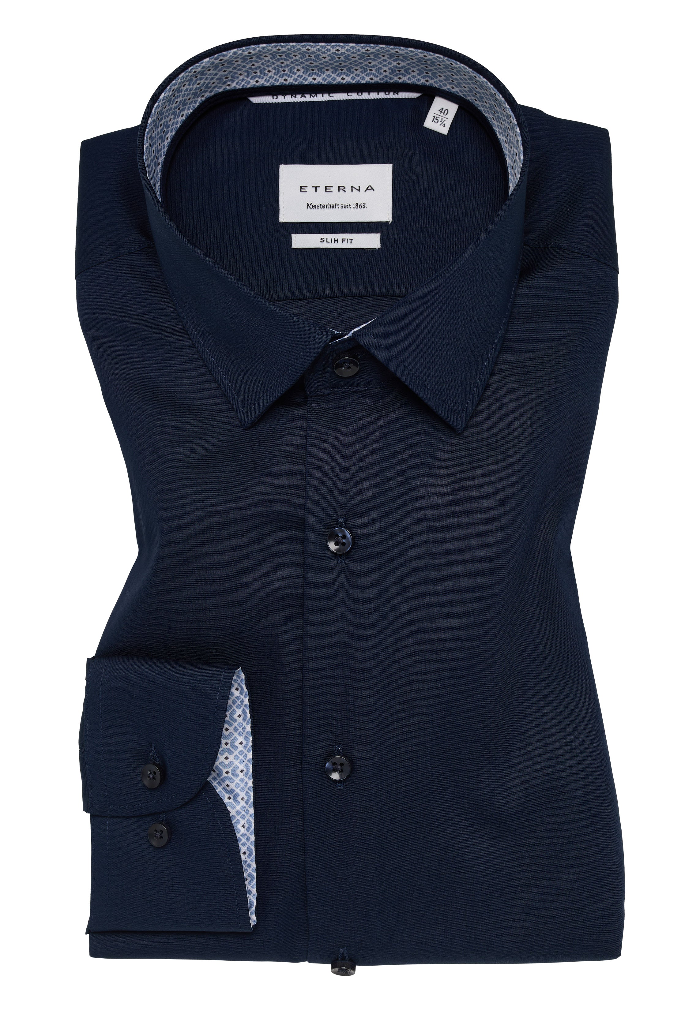 ETERNA Slim Fit Langarm Hemd - Deep Atlantic Blue - 1382-19-F141