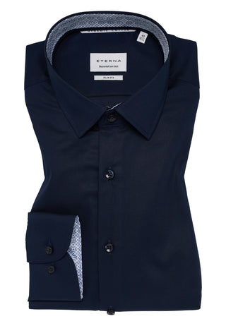 ETERNA Slim Fit Langarm Hemd - Deep Atlantic Blue - 1382-19-F141