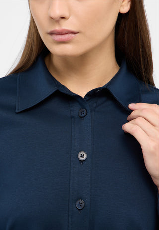 ETERNA LOOSE FIT Jersey Bluse - Midnight Navy Blue - 5158-19-D546