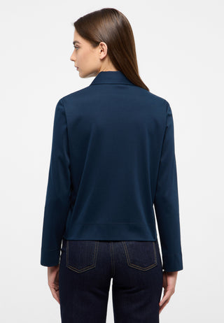 ETERNA LOOSE FIT Jersey Bluse - Midnight Navy Blue - 5158-19-D546