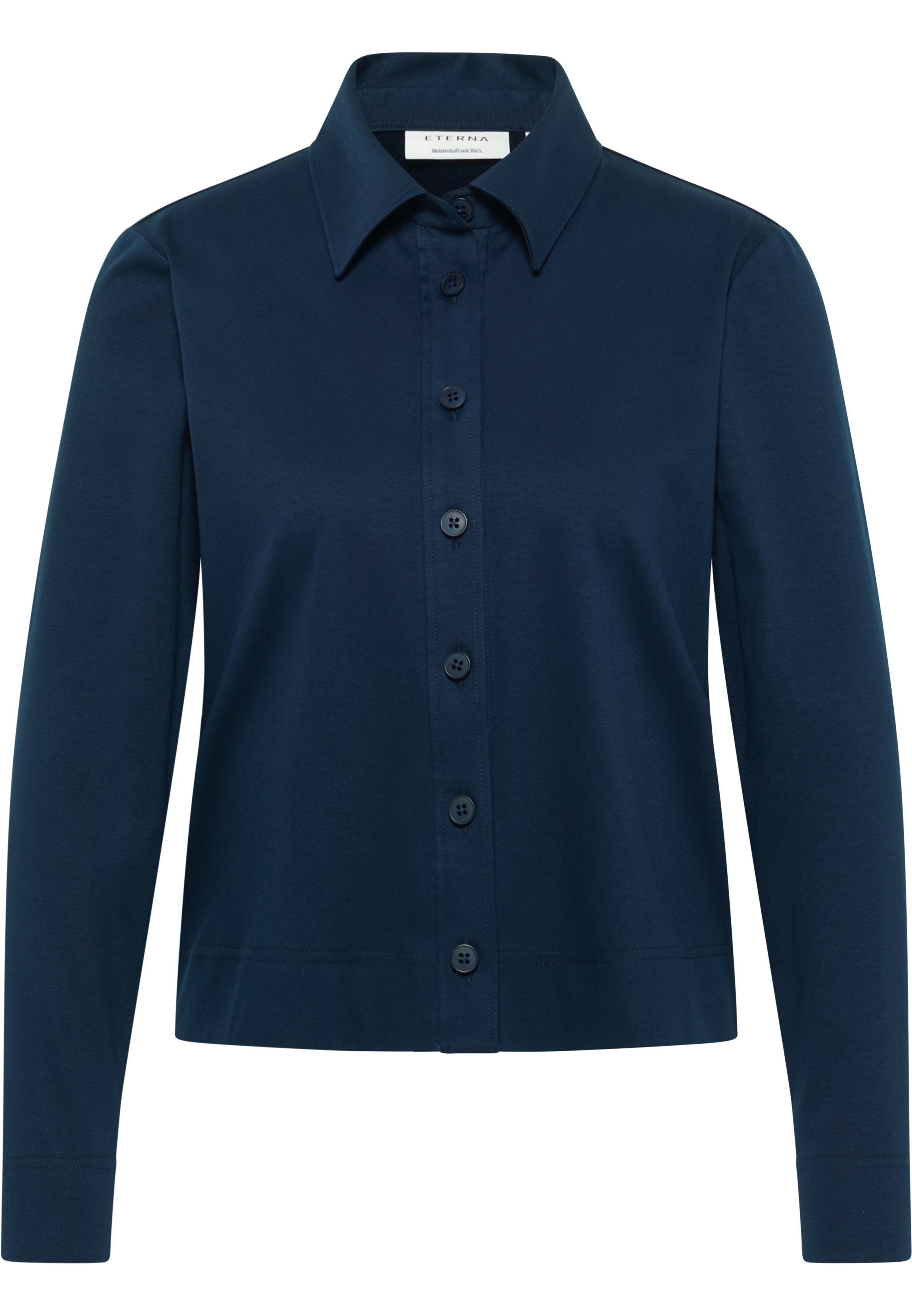 ETERNA LOOSE FIT Jersey Bluse - Midnight Navy Blue - 5158-19-D546