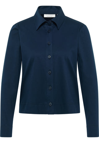 ETERNA LOOSE FIT Jersey Bluse - Midnight Navy Blue - 5158-19-D546