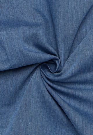 ETERNA FITTED Langarm Bluse - Blue Denim Dusk - 5515-18-DF53
