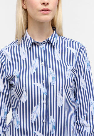 ETERNA REGULAR FIT Bluse - Coastal Stripe Palms - 7770-14-D935