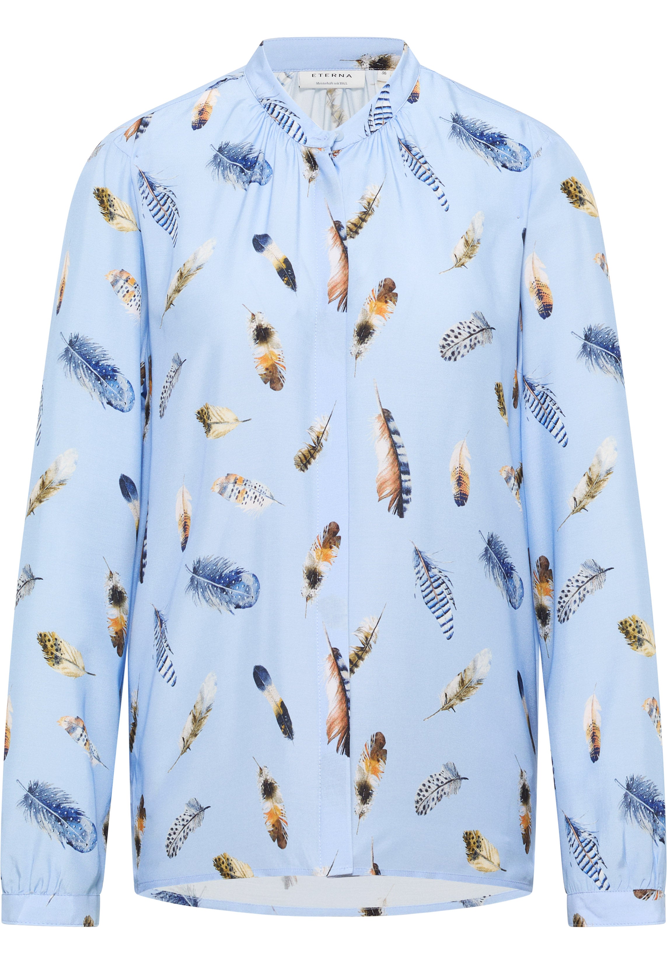 ETERNA LOOSE FIT Langarm Hemd - Featherlight Lagoon - 7765-11-D395