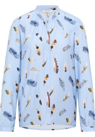 ETERNA LOOSE FIT Langarm Hemd - Featherlight Lagoon - 7765-11-D395