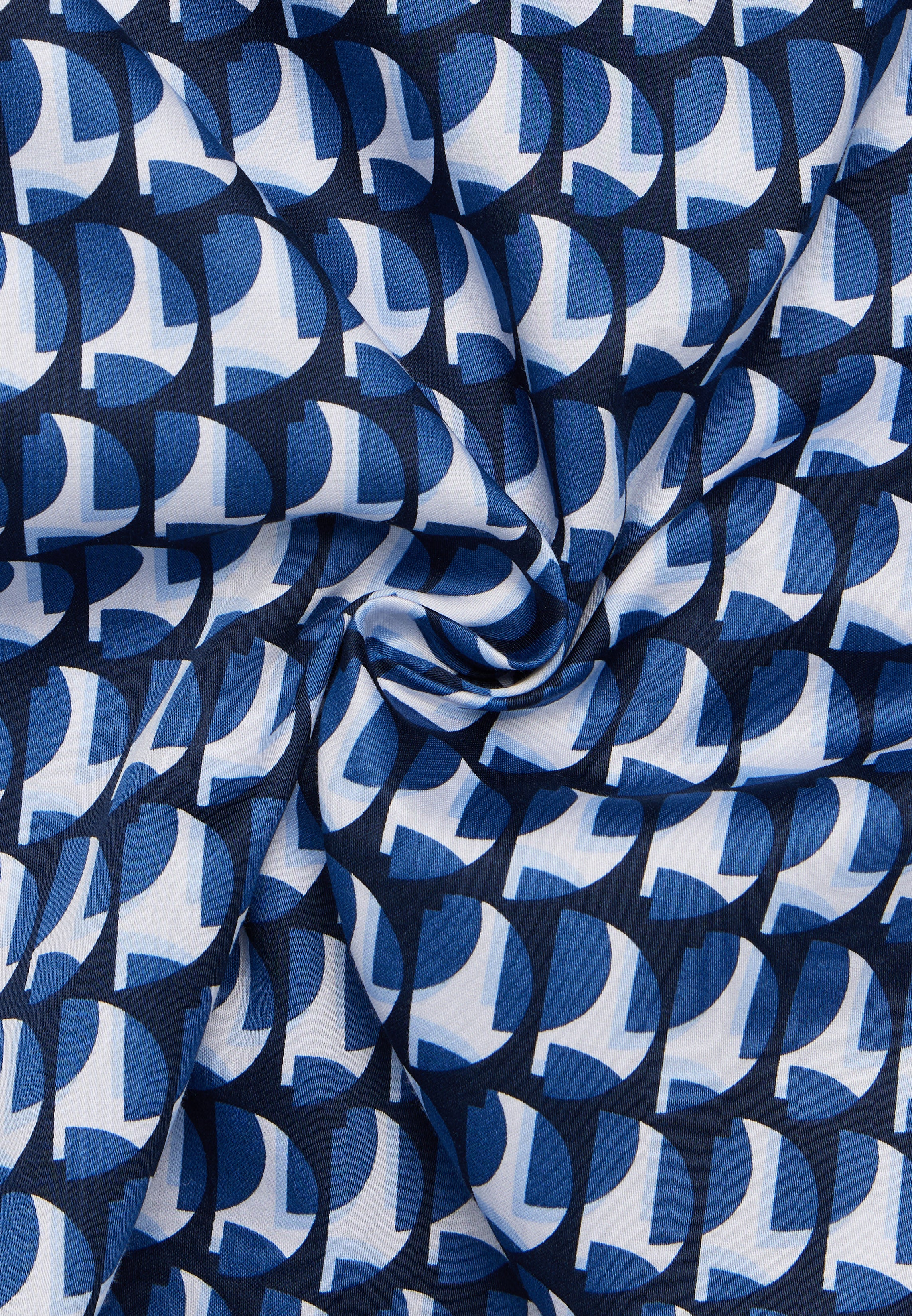 ETERNA REGULAR FIT Langarm Bluse - Coastal Mosaic Blue - 7760-19-D352 von Eterna