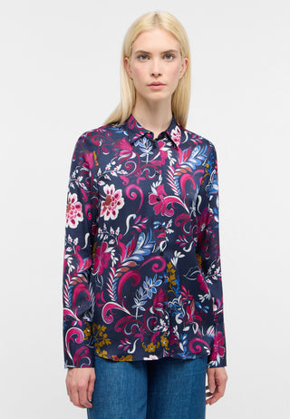 ETERNA REGULAR FIT Langarm Bluse bunt flower - Midnight Floral Melody - 7759-19-D351