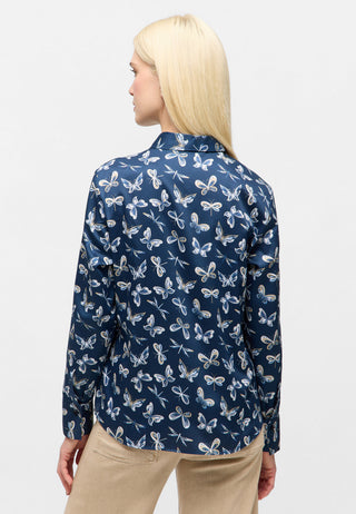 ETERNA Regular Fit Bluse - Delft Butterfly Blue - 7802-19-D780