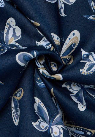 ETERNA Regular Fit Bluse - Delft Butterfly Blue - 7802-19-D780
