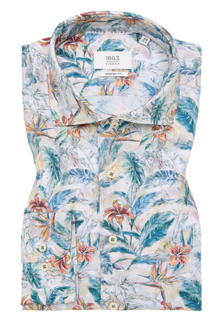 ETERNA 1863 Modern Fit Langarm Hemd - Tropical Mist - 2603-24-XS82