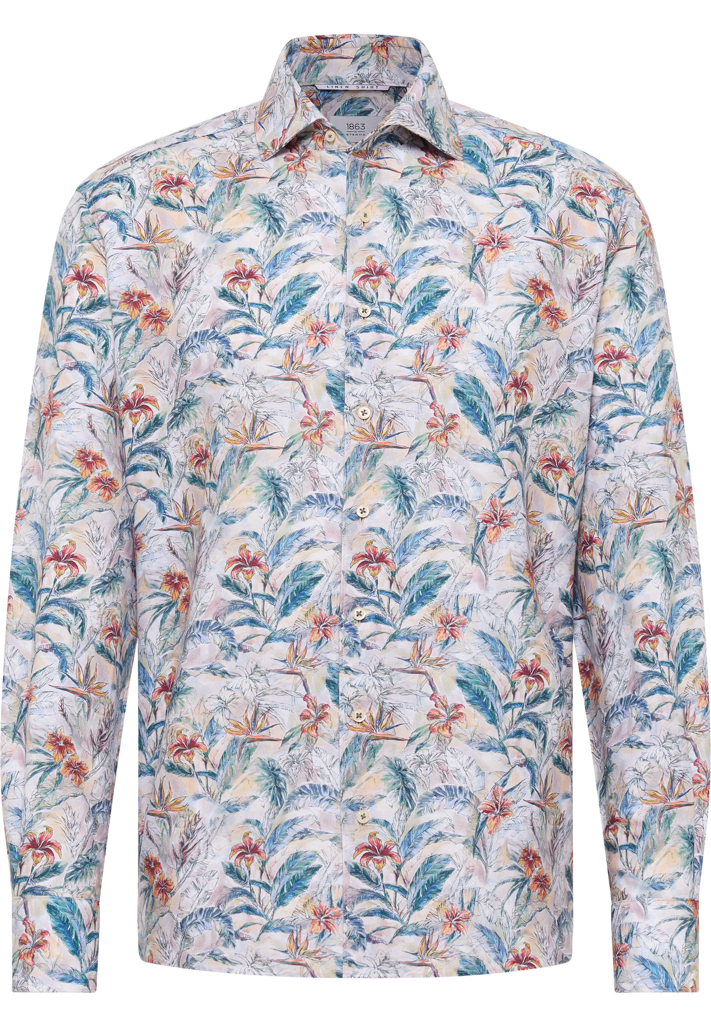 ETERNA 1863 Modern Fit Langarm Hemd - Tropical Mist - 2603-24-XS82