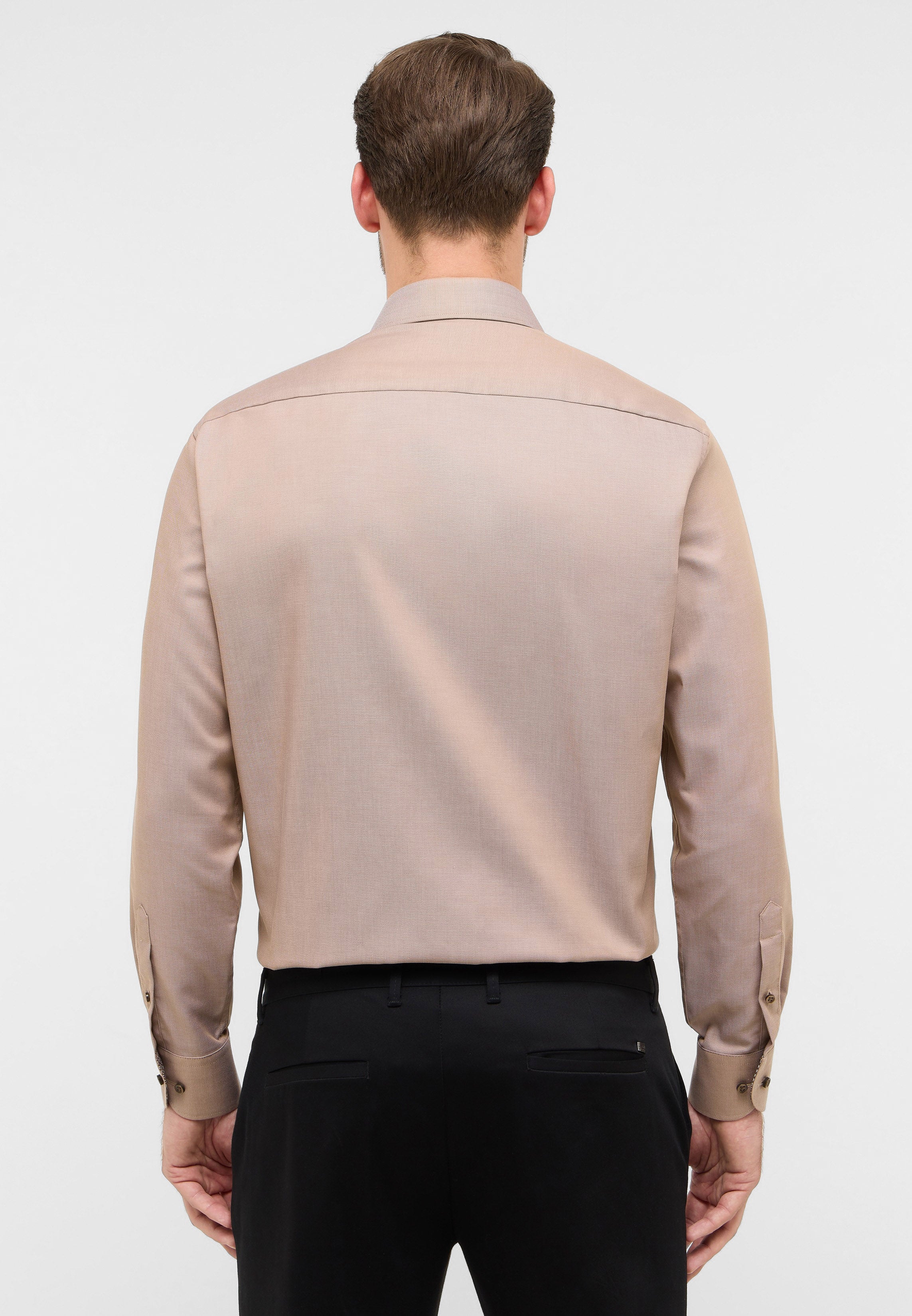 ETERNA COMFORT FIT Langarm Hemd - Linen Sand Glow - 1007-23-E141 von Eterna