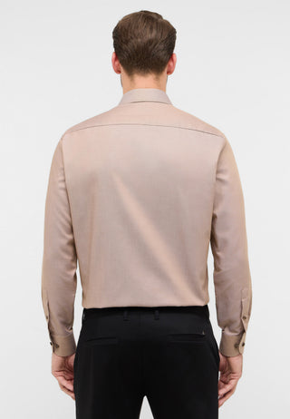 ETERNA COMFORT FIT Langarm Hemd - Linen Sand Glow - 1007-23-E141