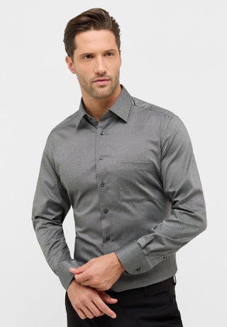 ETERNA MODERN FIT Langarm Hemd - Stone Mist Grey - 8464-39-X181