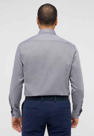 ETERNA COMFORT FIT Langarm Hemd - Pearl Slate Dots - 4220-35-E181