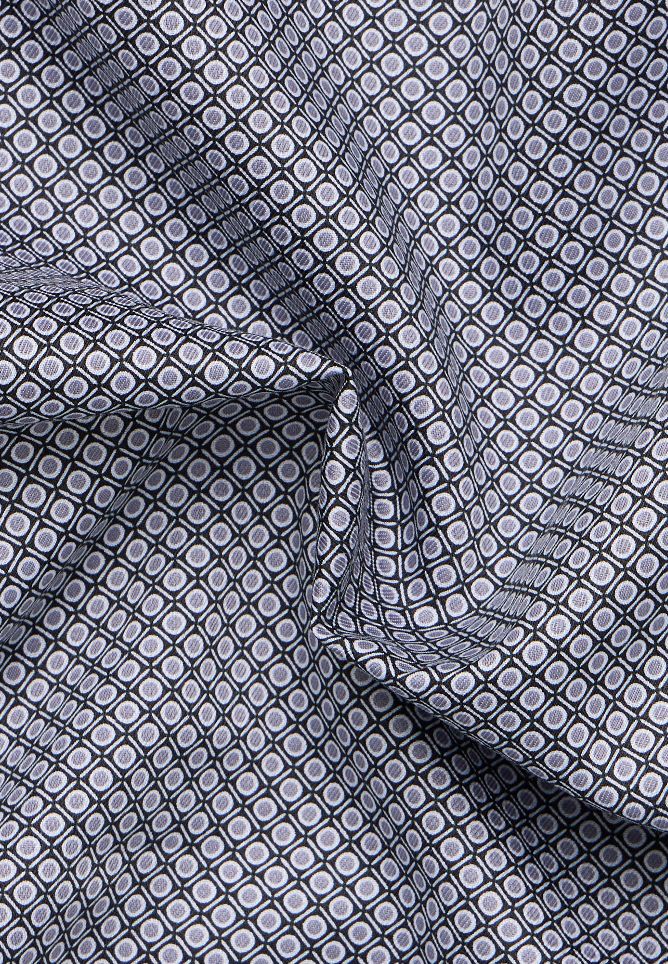 ETERNA MODERN FIT Langarm Hemd - Silver Grid Blue - 4220-35-X181 von Eterna