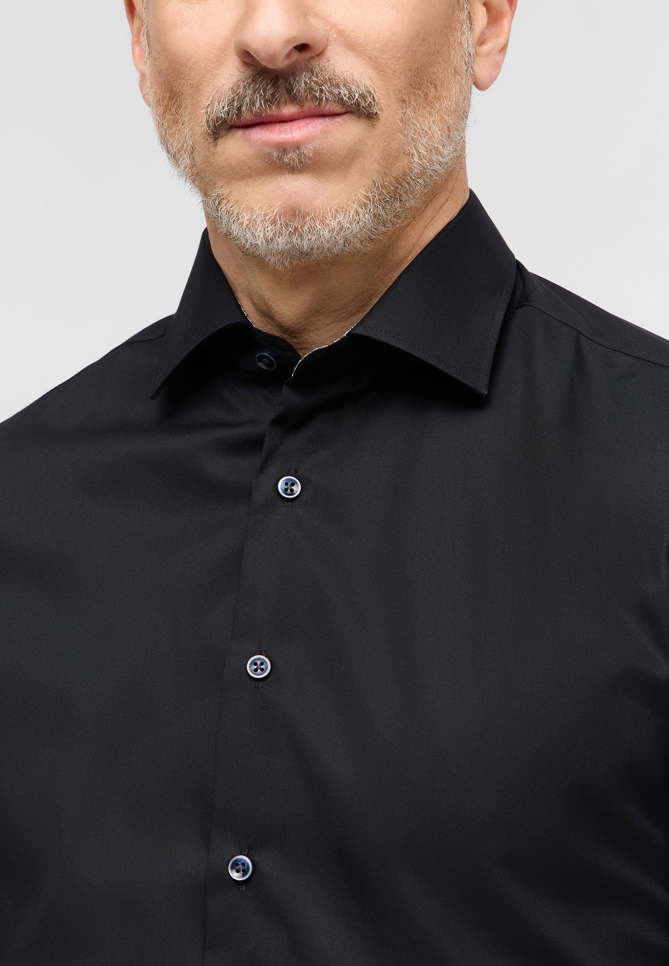 ETERNA SLIM FIT Langarm Hemd - Ink Night Shadow - 1305-39-F140 von Eterna