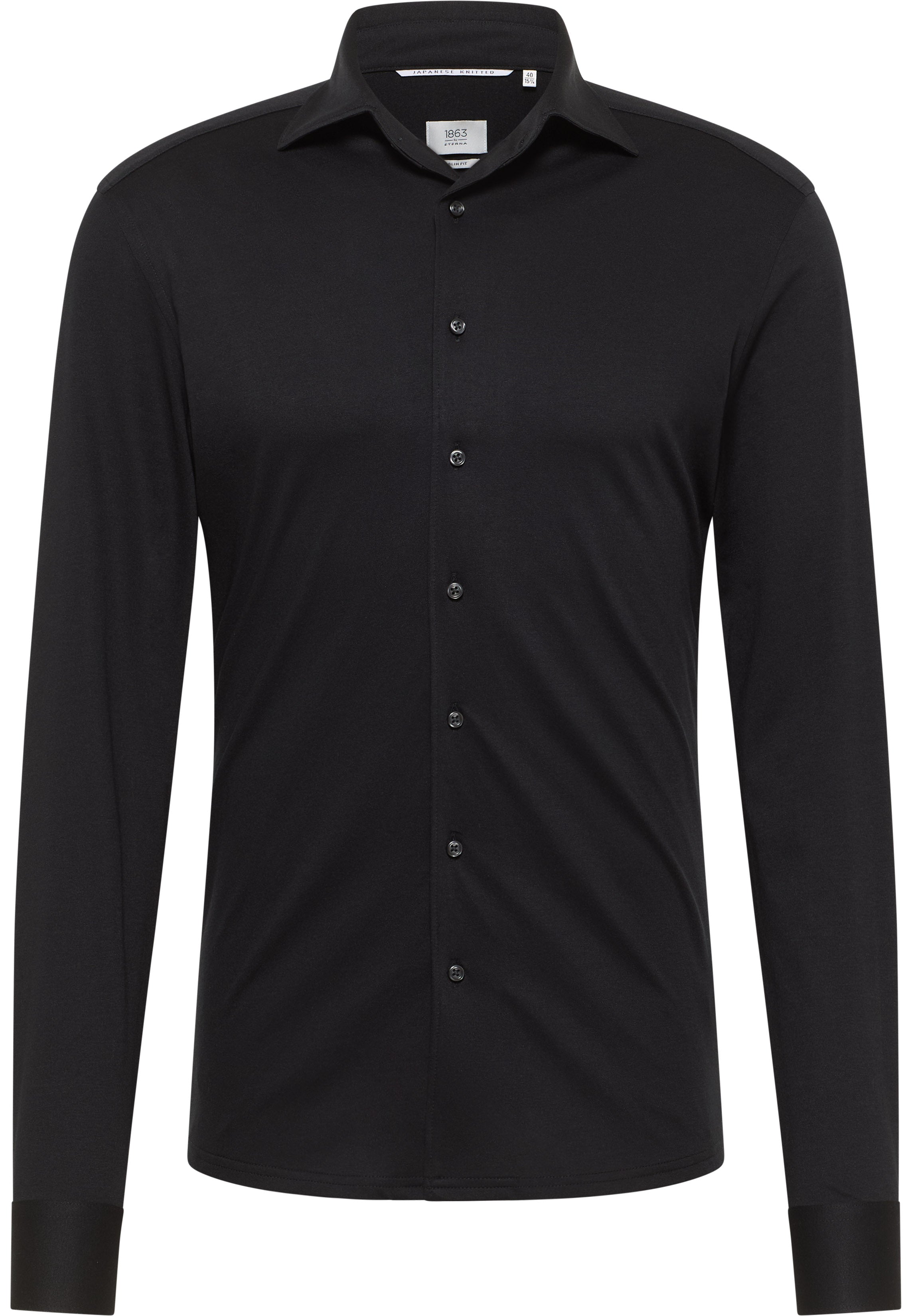 ETERNA 1863 Slim Fit Langarm Hemd - Midnight Jet Black - 2269-39-YSV1