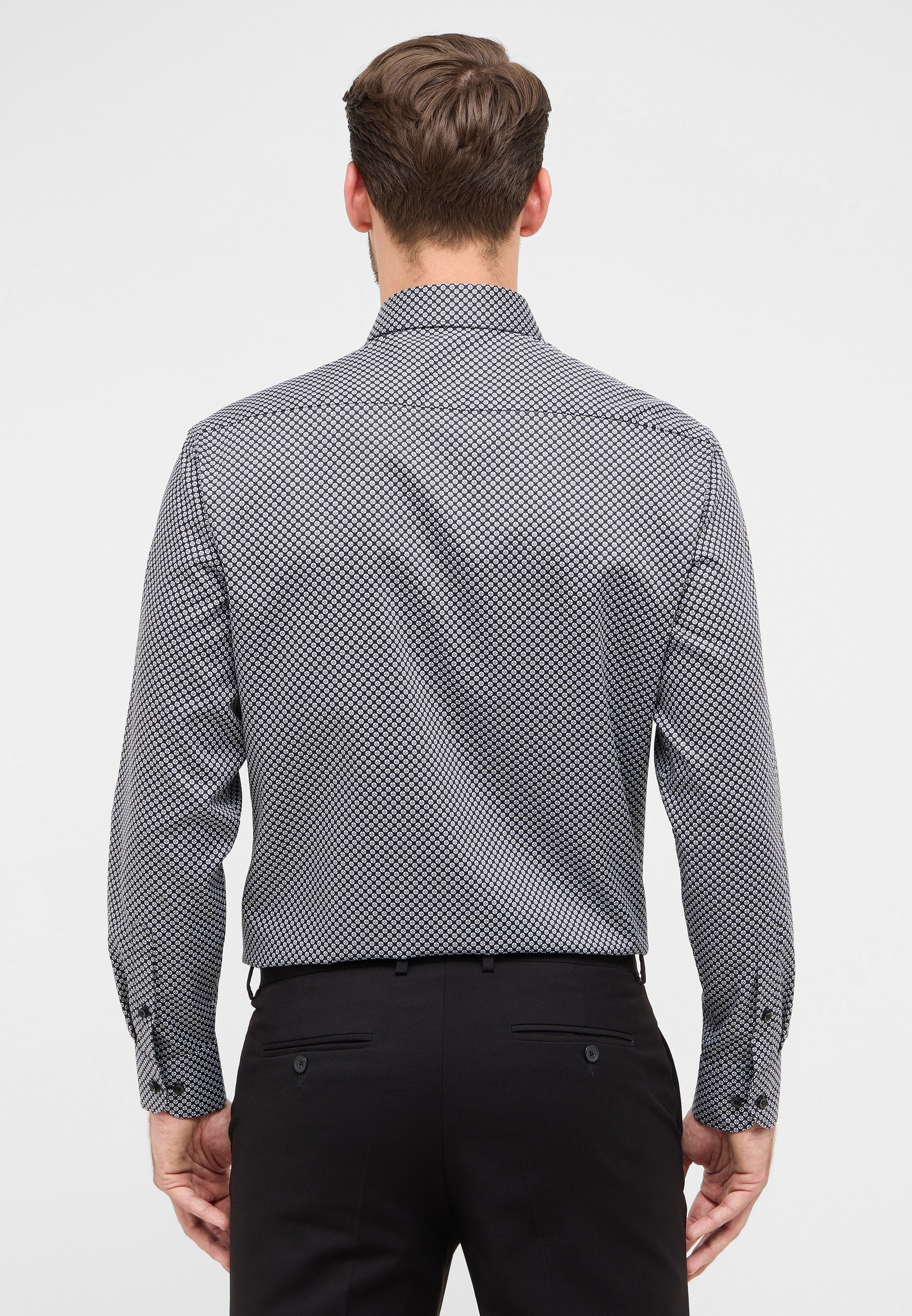 ETERNA COMFORT FIT Langarm Hemd - Silver Dot Eclipse - 1216-38-E181 von Eterna