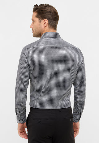 ETERNA MODERN FIT Langarm Hemd - Silver Dots Night - 1216-38-X171