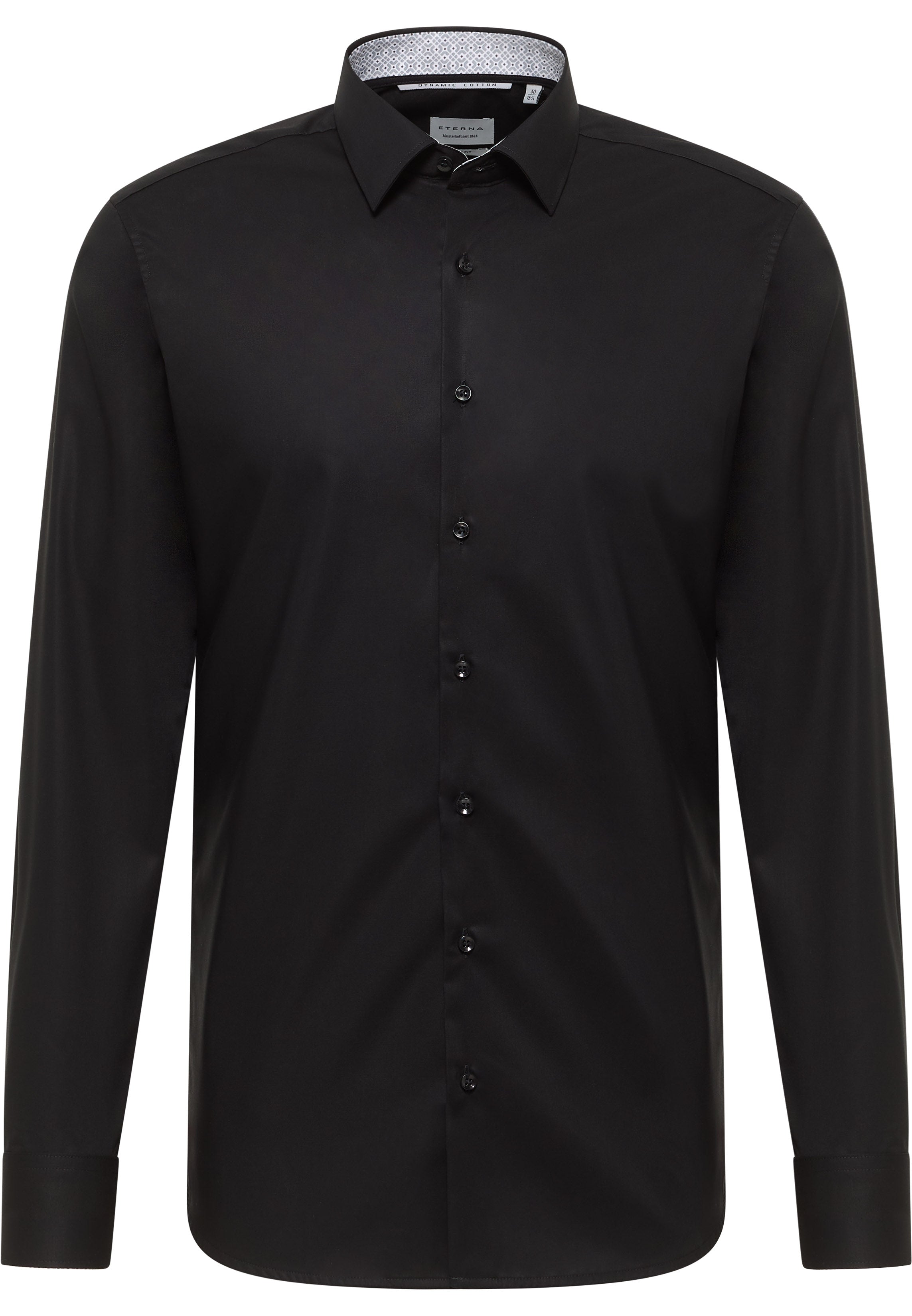 ETERNA SLIM FIT Langarm Hemd - Midnight Noir - 1383-39-F141