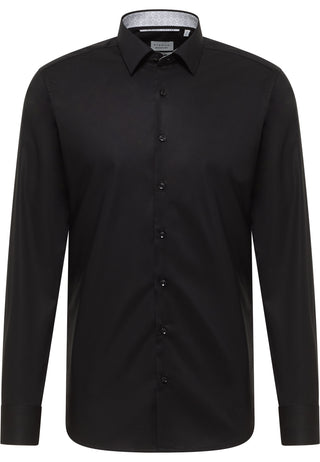 ETERNA SLIM FIT Langarm Hemd - Midnight Noir - 1383-39-F141
